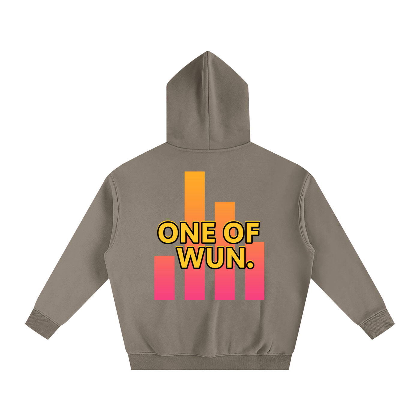 "ONE OF WUN" Oversize Fleeced Hoodie