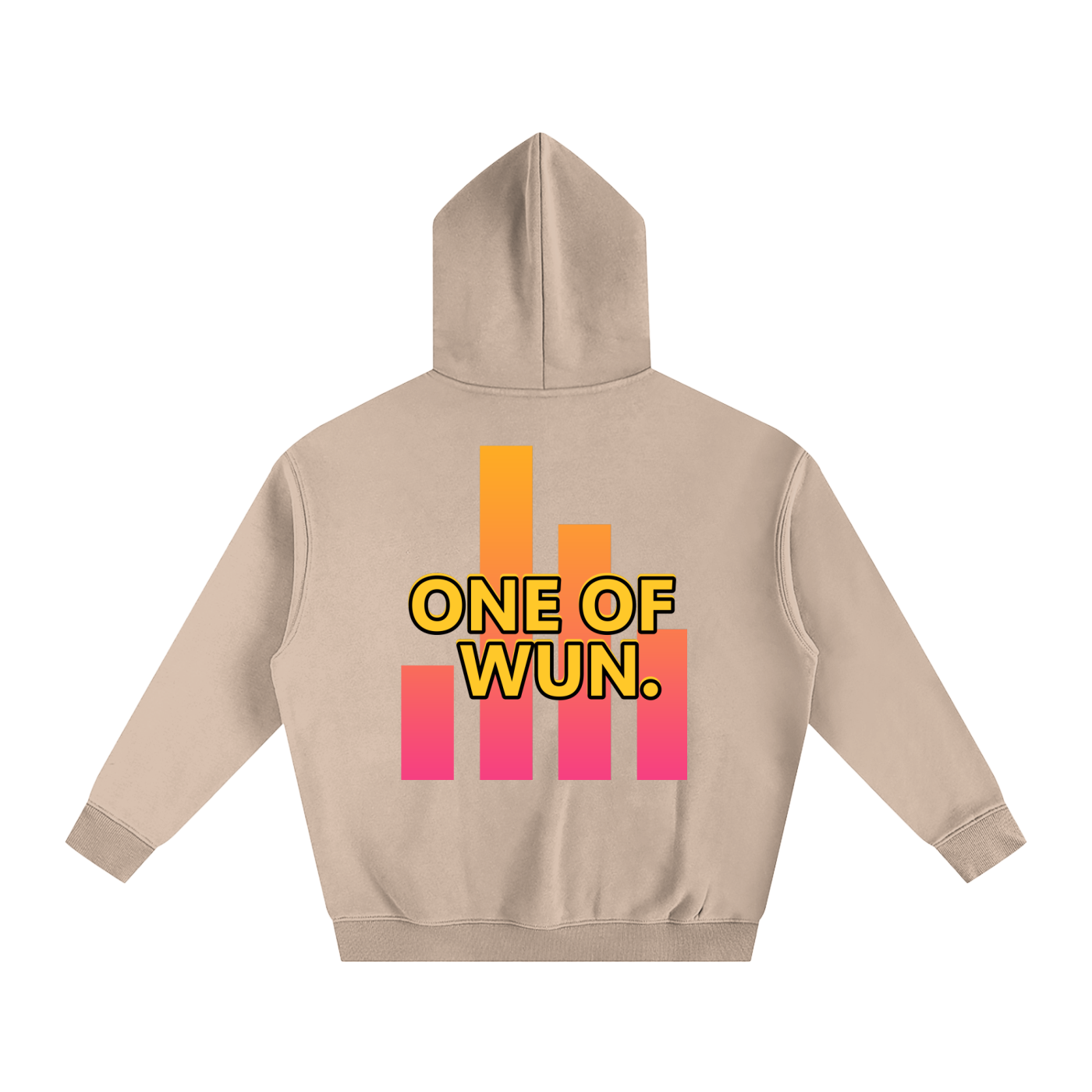 "ONE OF WUN" Oversize Fleeced Hoodie