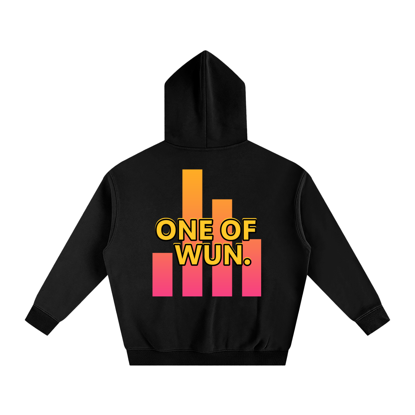 "ONE OF WUN" Oversize Fleeced Hoodie