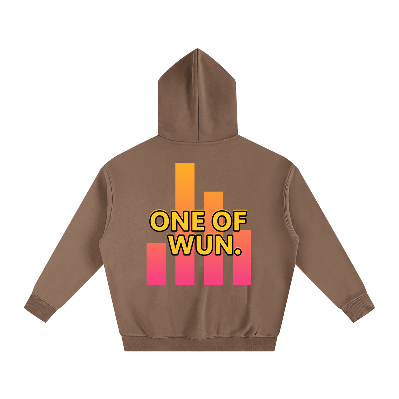"ONE OF WUN" Oversize Fleeced Hoodie