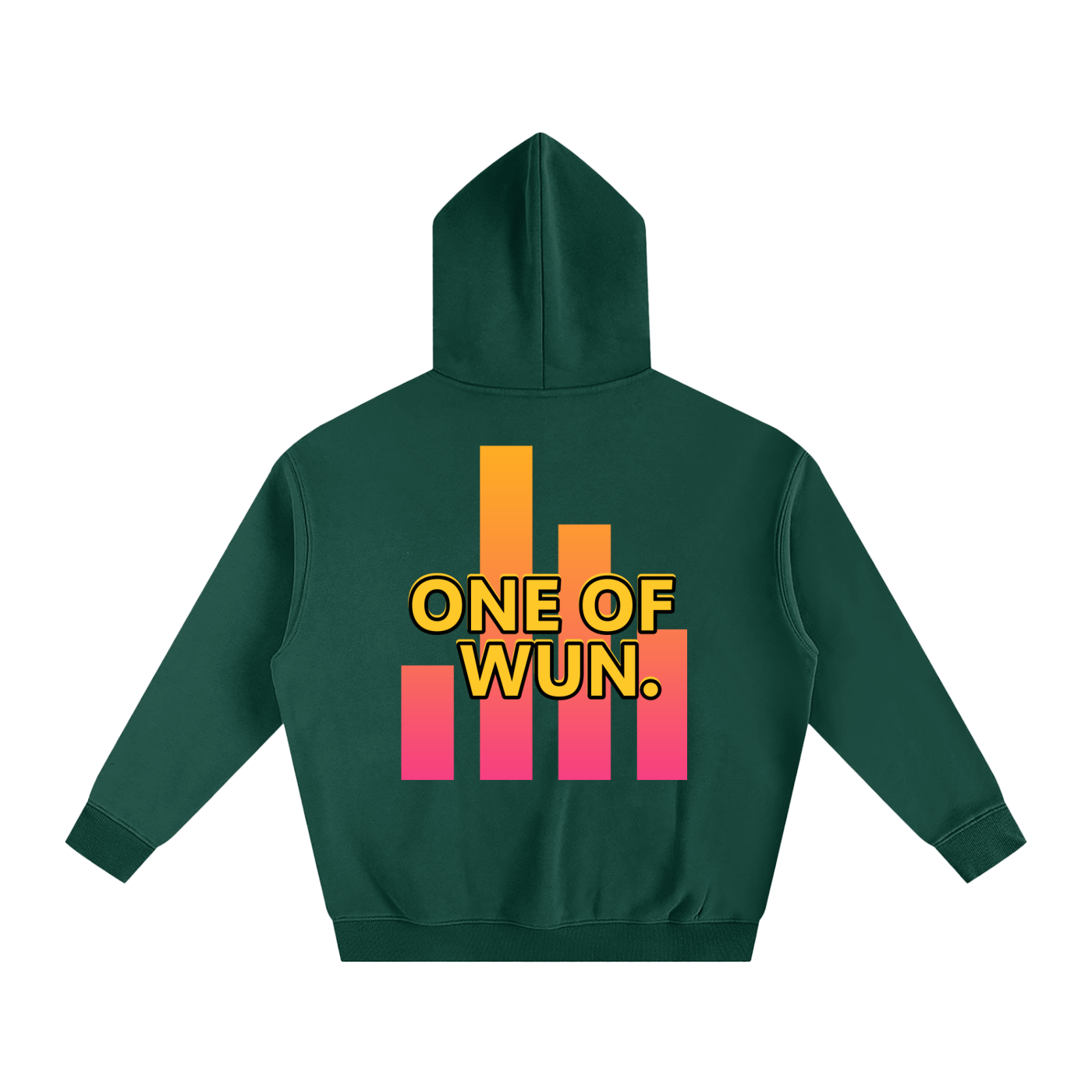 "ONE OF WUN" Oversize Fleeced Hoodie