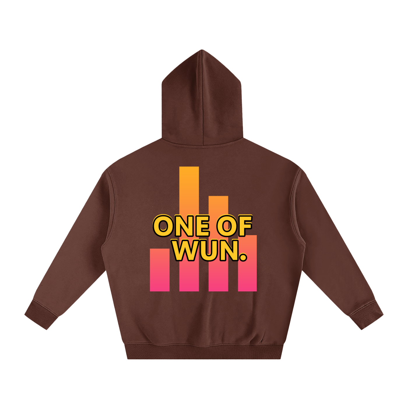 "ONE OF WUN" Oversize Fleeced Hoodie