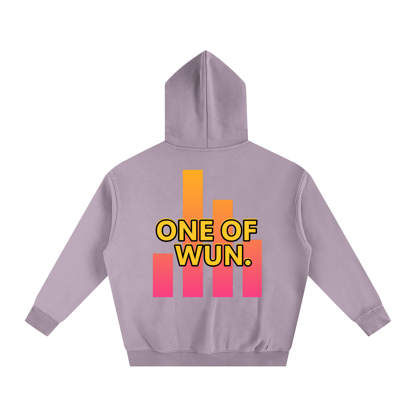 "ONE OF WUN" Oversize Fleeced Hoodie