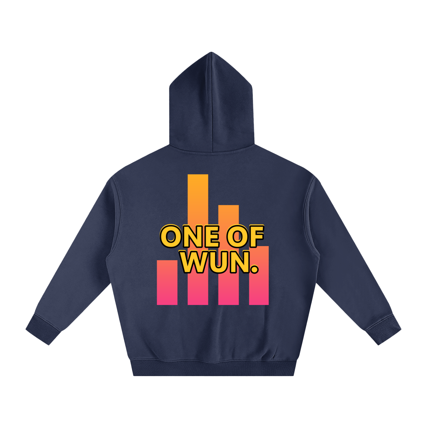 "ONE OF WUN" Oversize Fleeced Hoodie